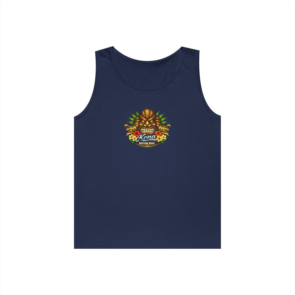 Kona Kustom Rods Tank Top — 'Yellowtail Tami' Retro Beach Graphic