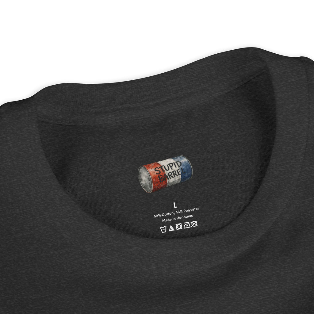Youth Tee — Rodeo Cowgirl with Patriotic Barrel Graphic