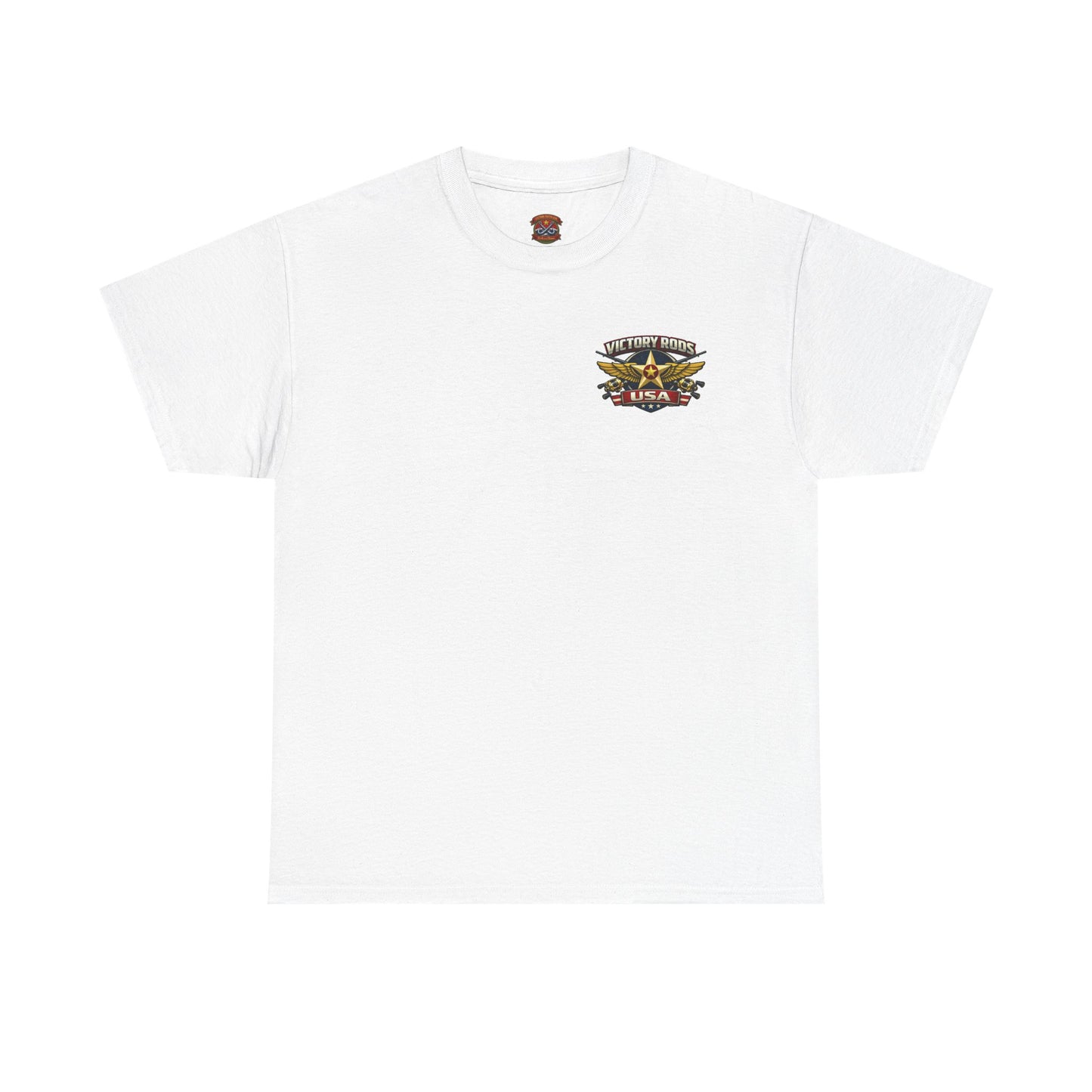 Vintage Pinup Fishing T-Shirt — “Victory Rods” Calico Carol Graphic Tee