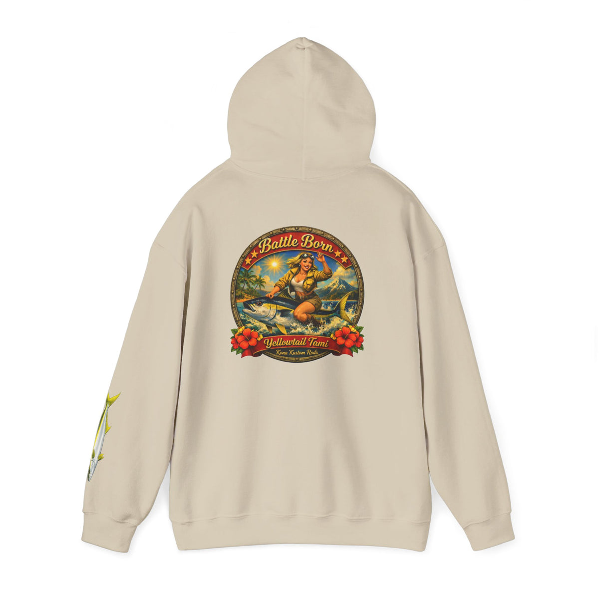 Kona Kustom Rods "Yellowtail" Hoodie — Kona Kustom Rods Pullover