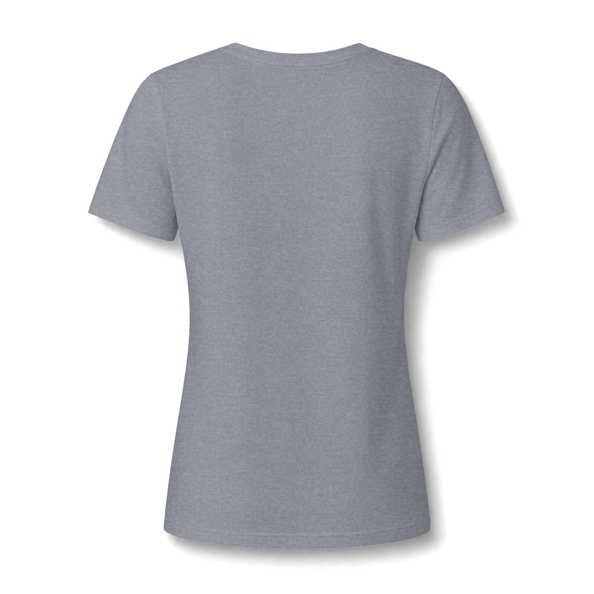 Women's V-Neck Tee — Floral Turquoise Bull Skull Graphic