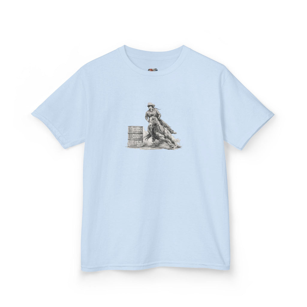 Kids T-Shirt — 'Always Keep Your Eye On the Next Barrel' Cowgirl Graphic