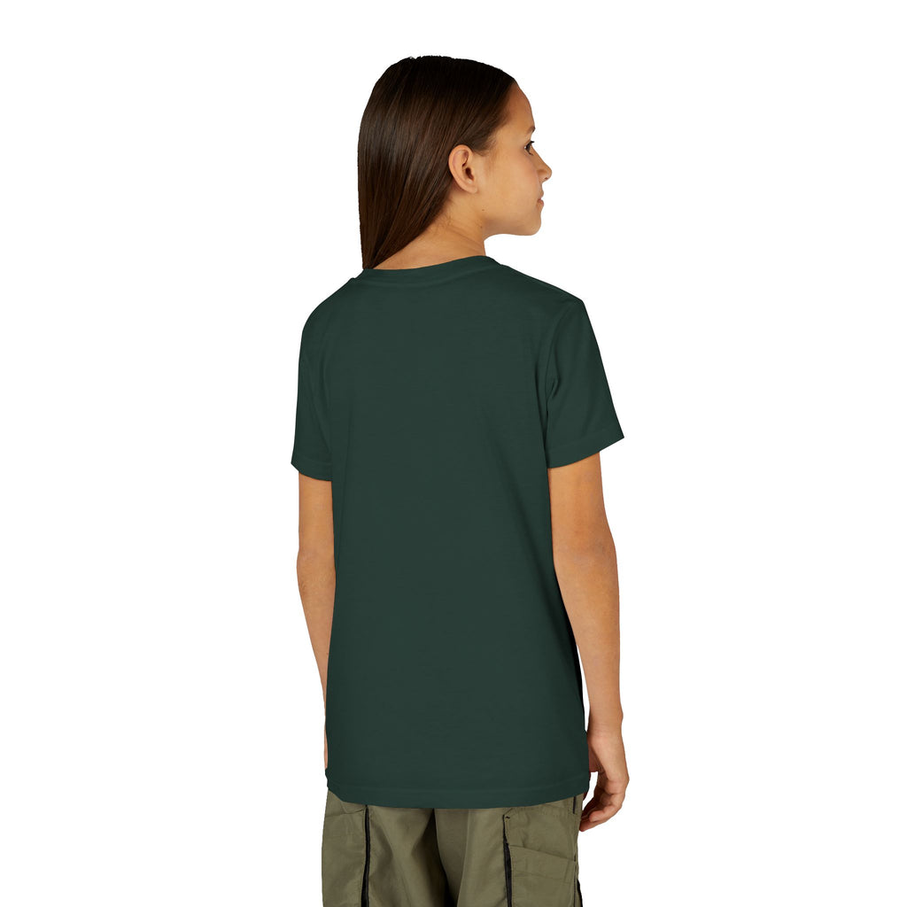 Youth Tee — Rodeo Cowgirl with Patriotic Barrel Graphic