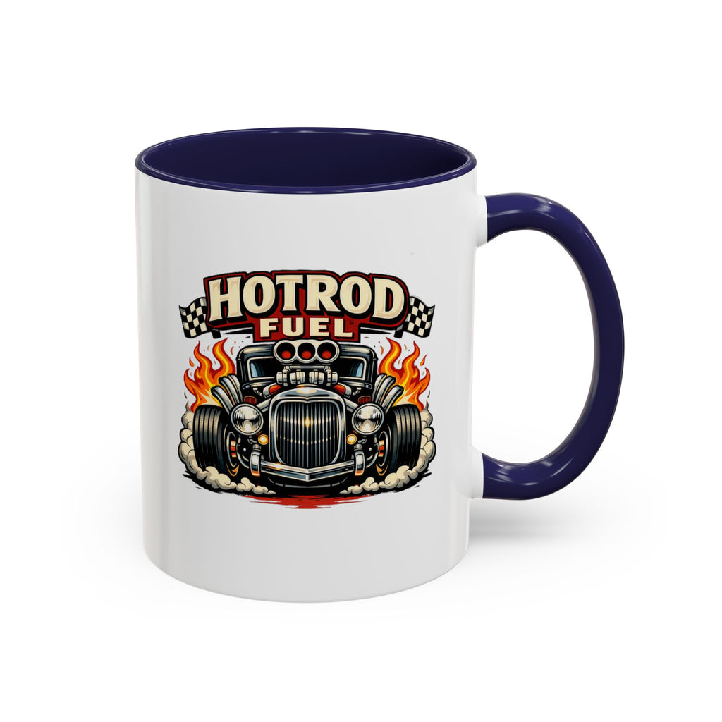 Hot Rod Fuel Coffee Mug — Vintage Muscle Car Racing Accent Mug
