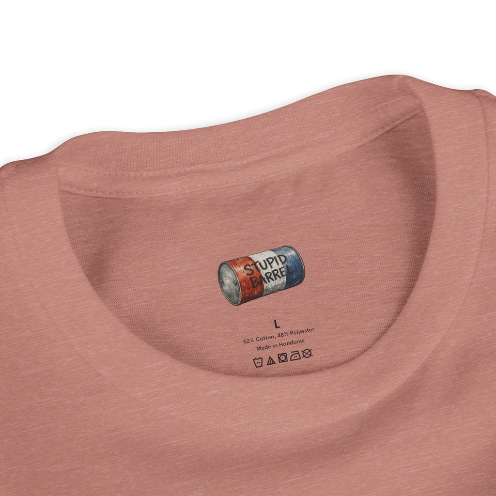 Youth Tee — Rodeo Cowgirl with Patriotic Barrel Graphic