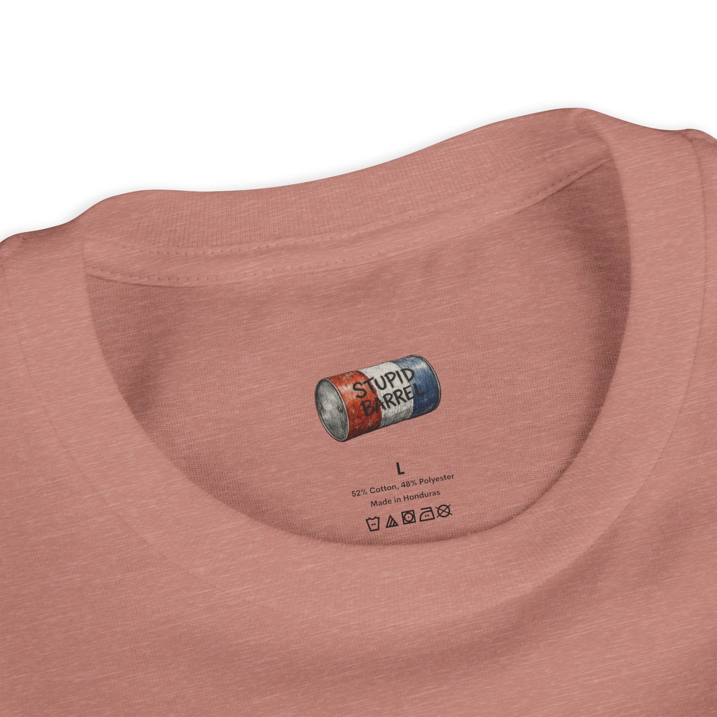 Youth Tee — Rodeo Cowgirl with Patriotic Barrel Graphic
