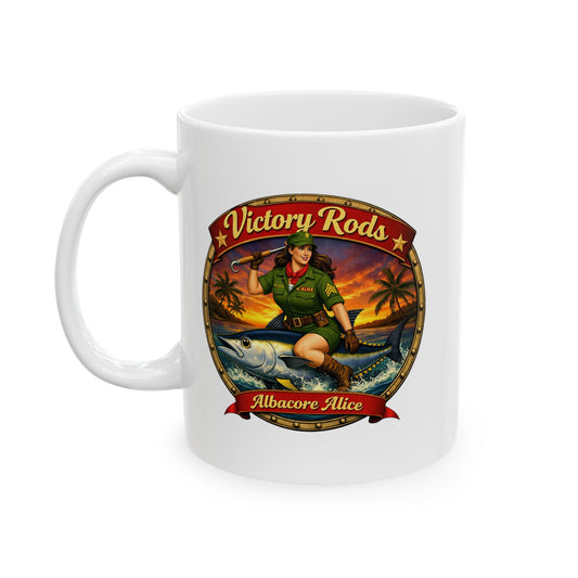 Victory Rods Pin-up Nose Art (Albacore Alice) / Ceramic Mug (11oz/15oz)