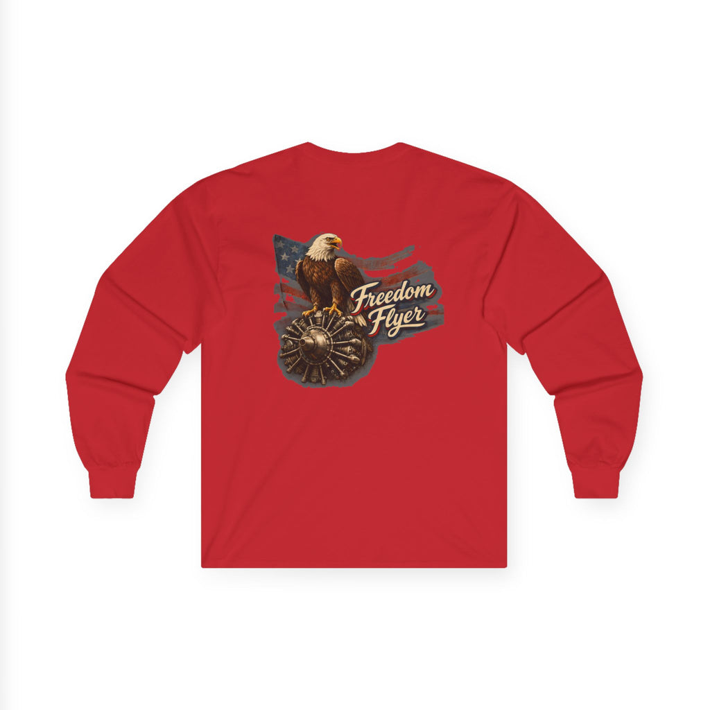 Long Sleeve Tee — Freedom Flyer Eagle & Propeller Graphic