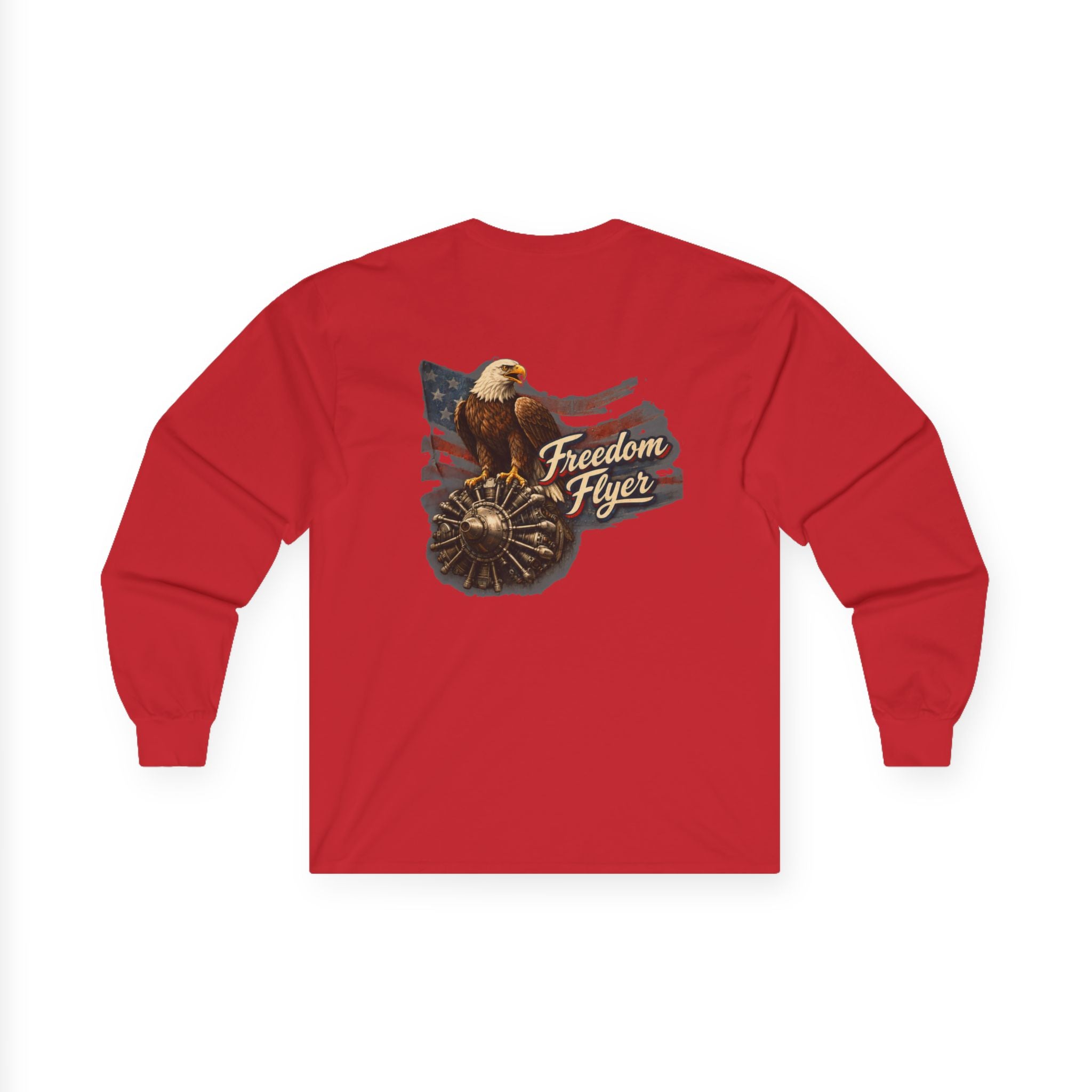 Long Sleeve Tee — Freedom Flyer Eagle & Propeller Graphic