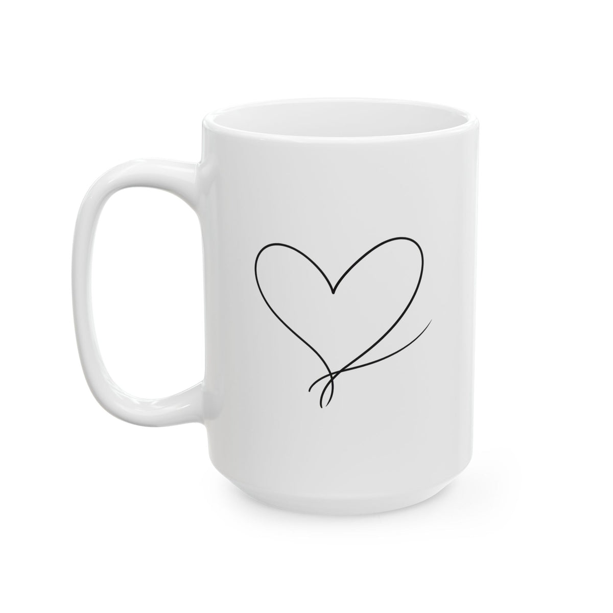 Ceramic Mug - Sketched "Married to a Lineman", Sentimental Coffee Mug (15oz)