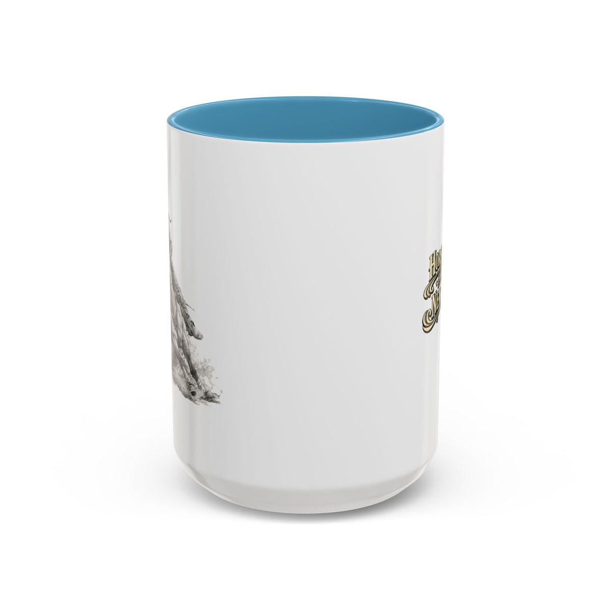 Barrel Racing Coffee Mug — "Horse and Rider Focused on the Next Barrel"