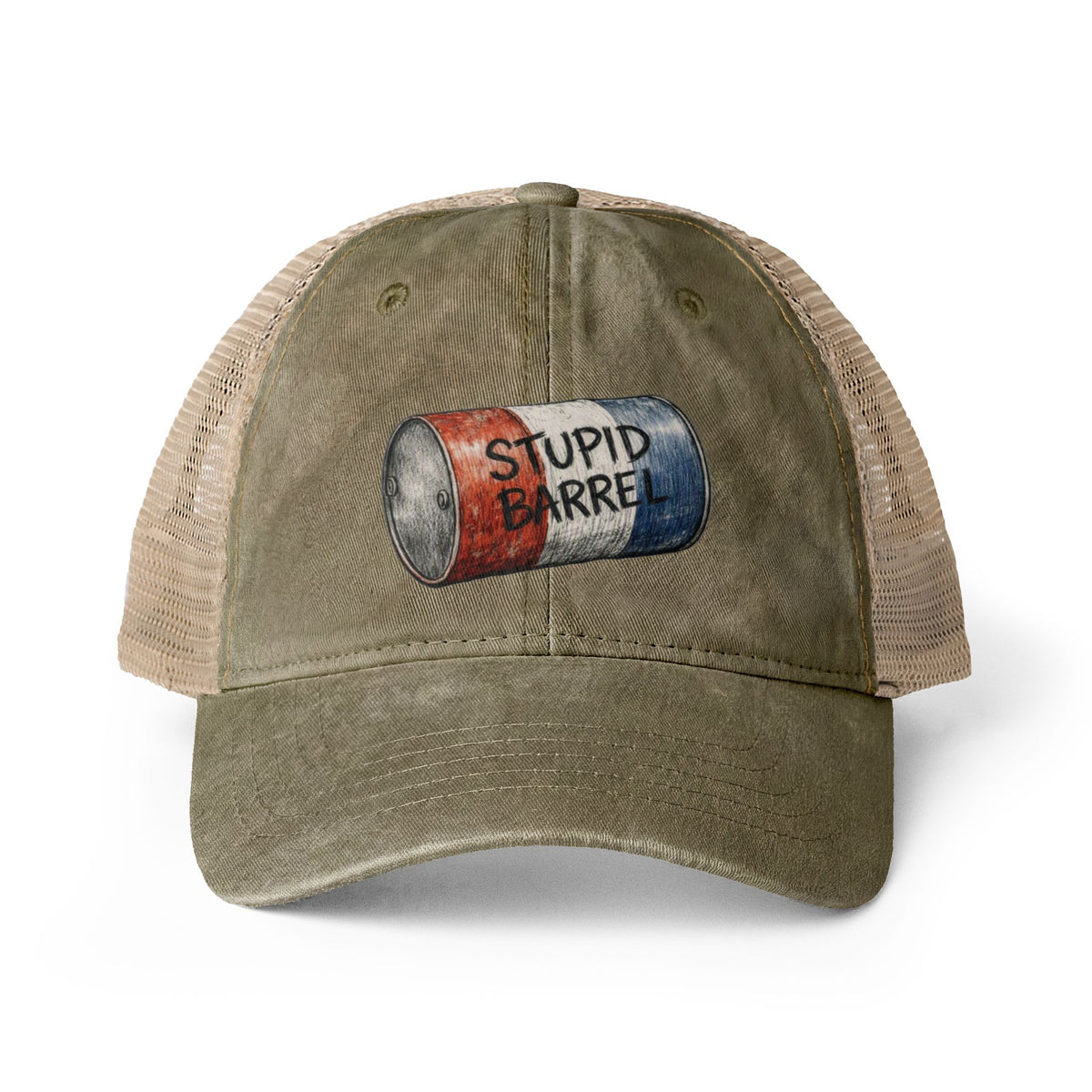 Women's "Stupid Barrel" Washed Mesh-Back Cap - One Size fits All