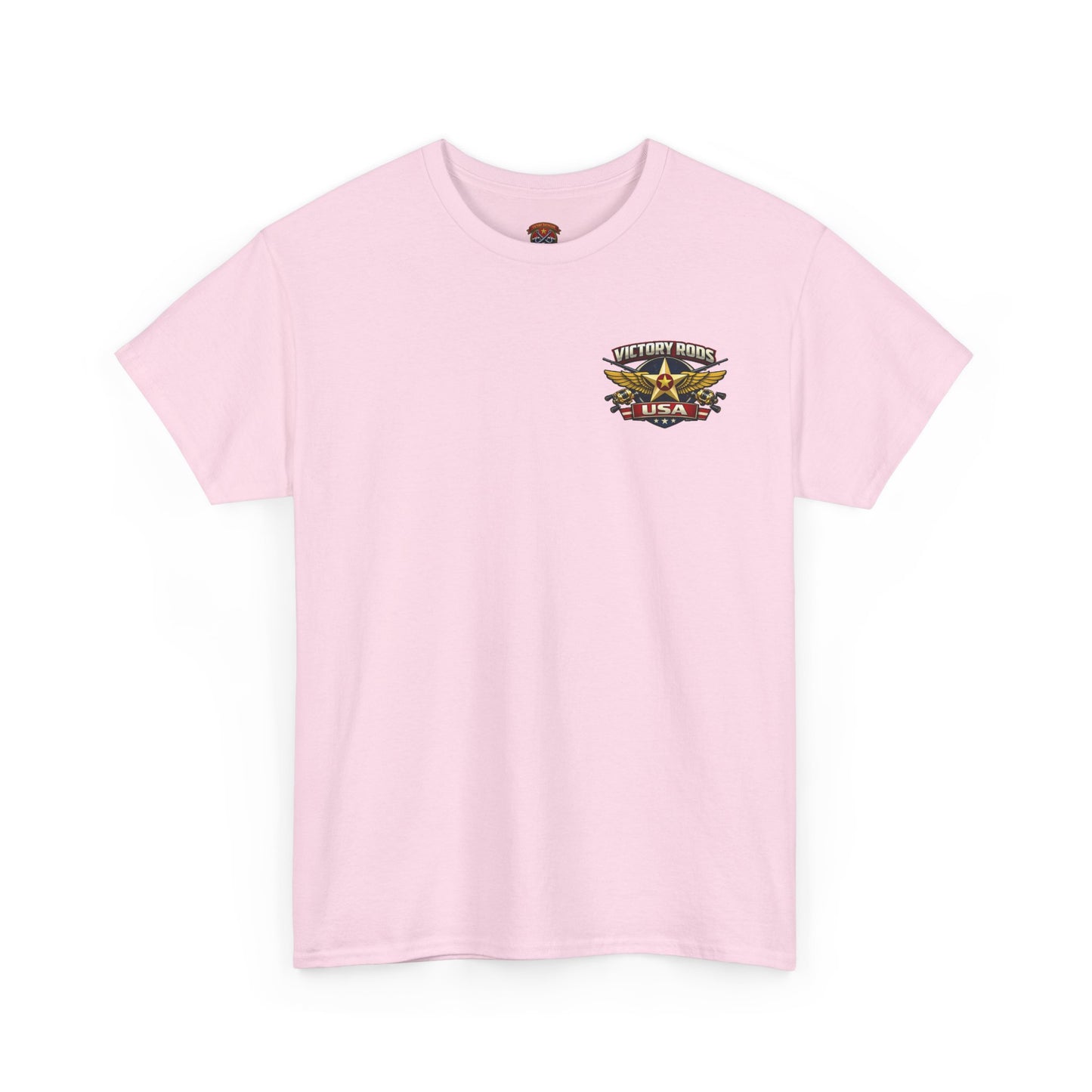 Vintage Pinup Fishing T-Shirt — “Victory Rods” Calico Carol Graphic Tee