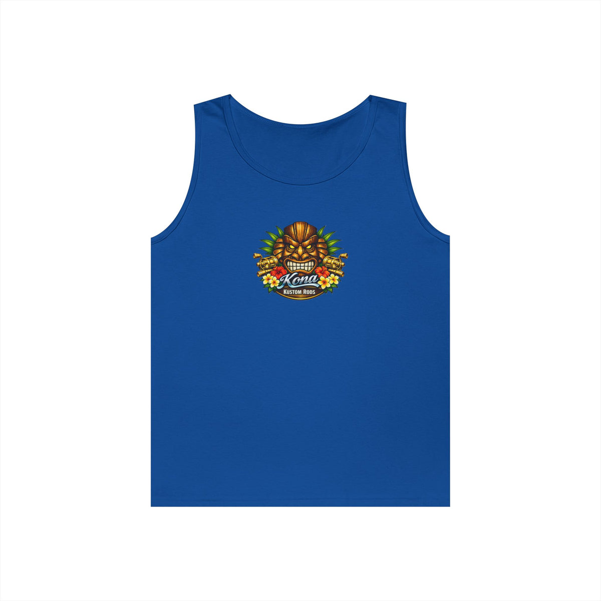 Kona Kustom Rods Tank Top — 'Yellowtail Tami' Retro Beach Graphic