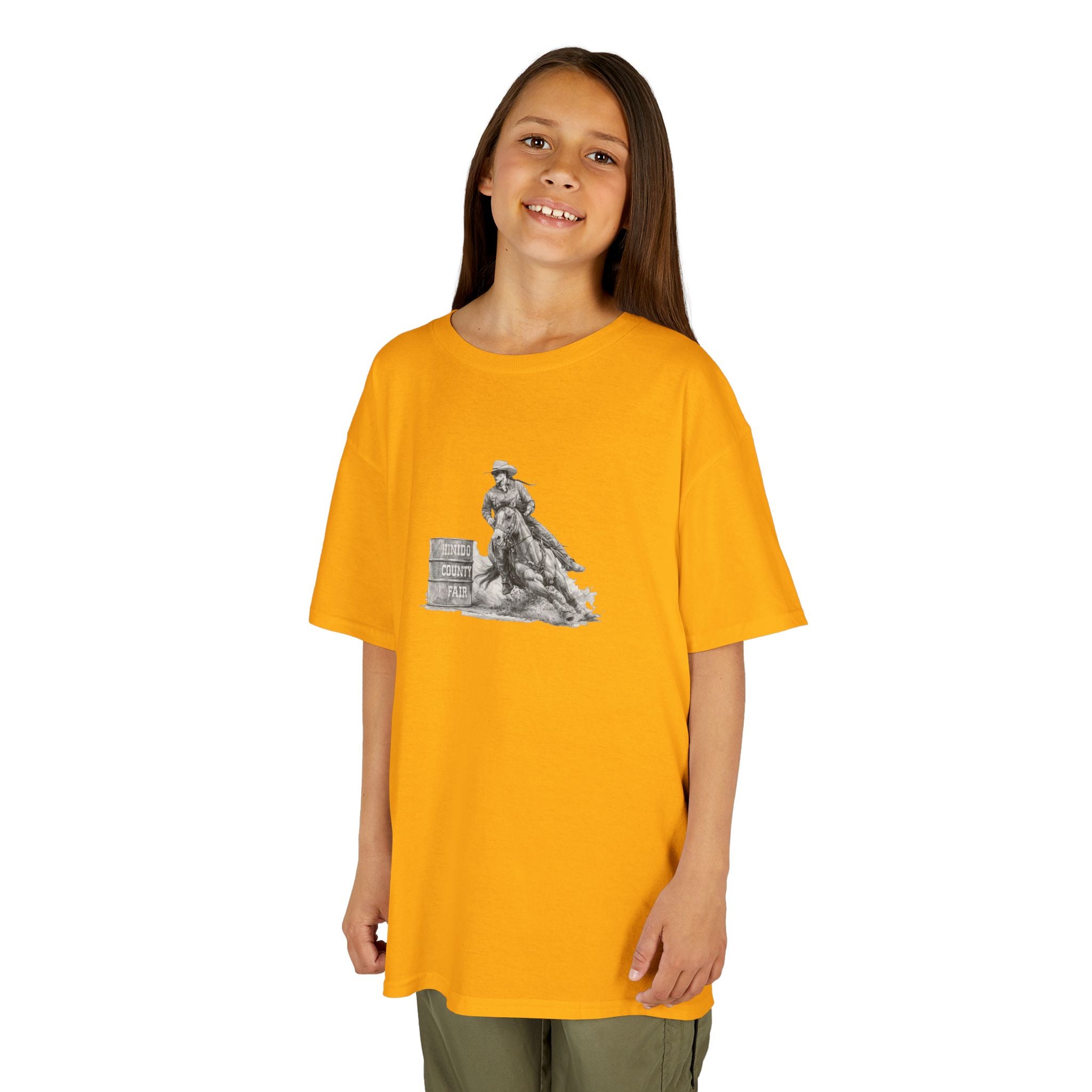 Kids T-Shirt — 'Always Keep Your Eye On the Next Barrel' Cowgirl Graphic