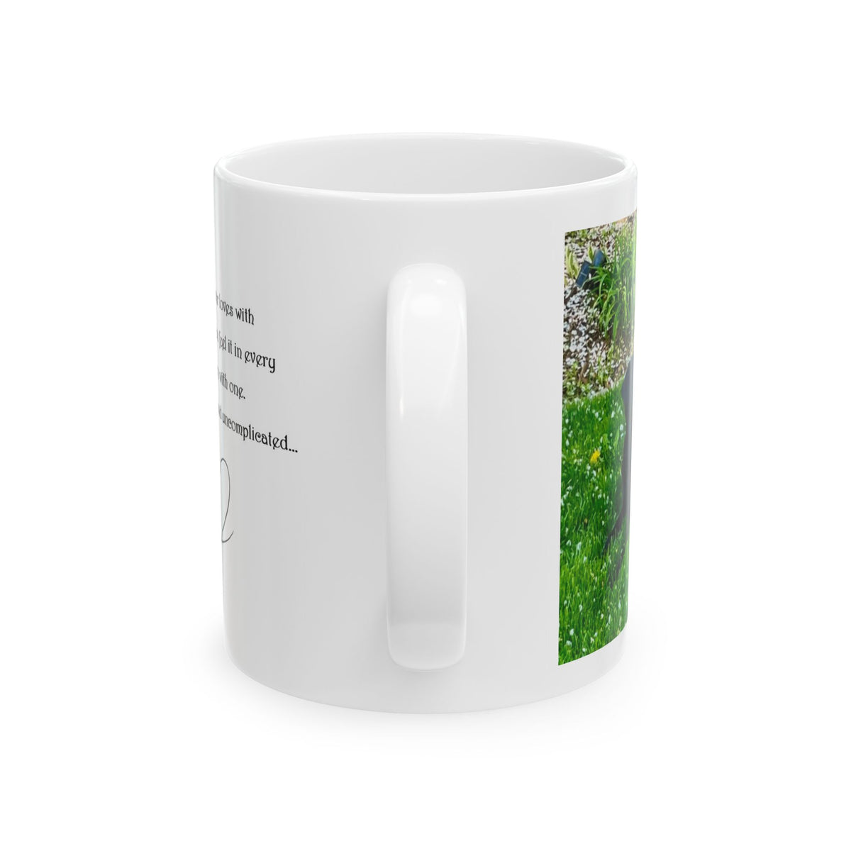 Labrador Photo Ceramic Mug with Poem – Pet-Inspired Coffee Cup (11oz/15oz)