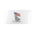Patriotic Cowgirl American Flag Vanity Plate