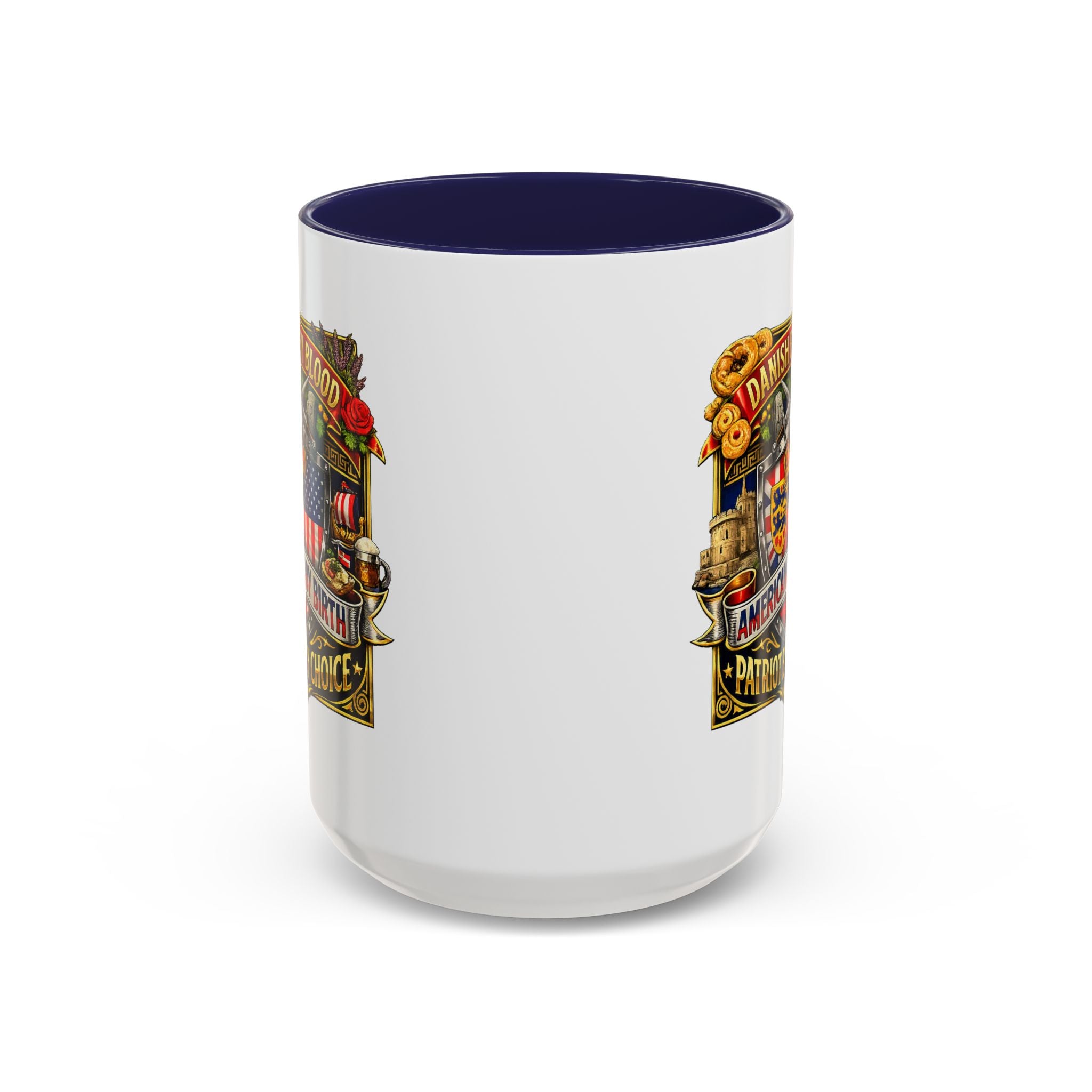 Danish/American Pride Danish by Blood, American by Birth Accent Coffee Mug (11/15oz)