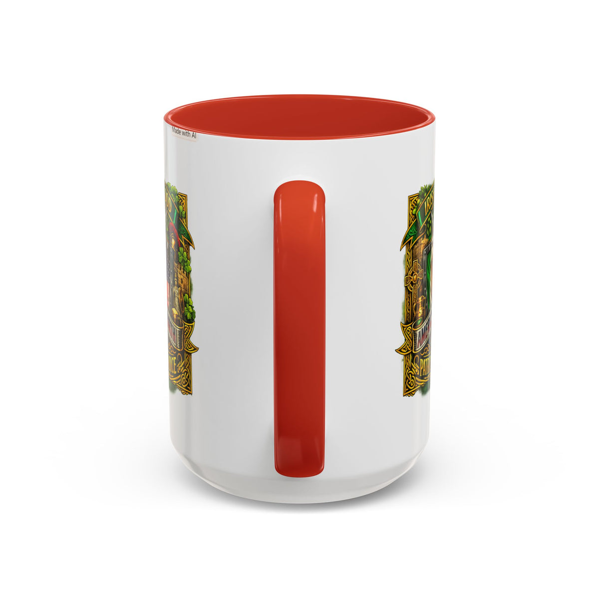 Irish Pride Coffee Mug — "Irish by Blood, American by Birth, Patriot by Choice" Patriotic Ceramic Mug