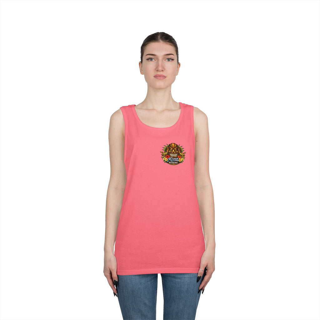 Kona Rods Vintage Pinup Beach Tank Top — 'Thresher Shark Anne' Retro WWII Nose Art