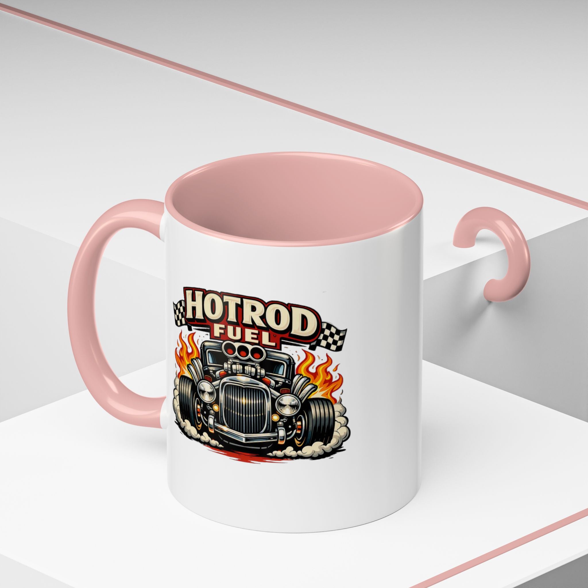 Hot Rod Fuel Coffee Mug — Vintage Muscle Car Racing Accent Mug