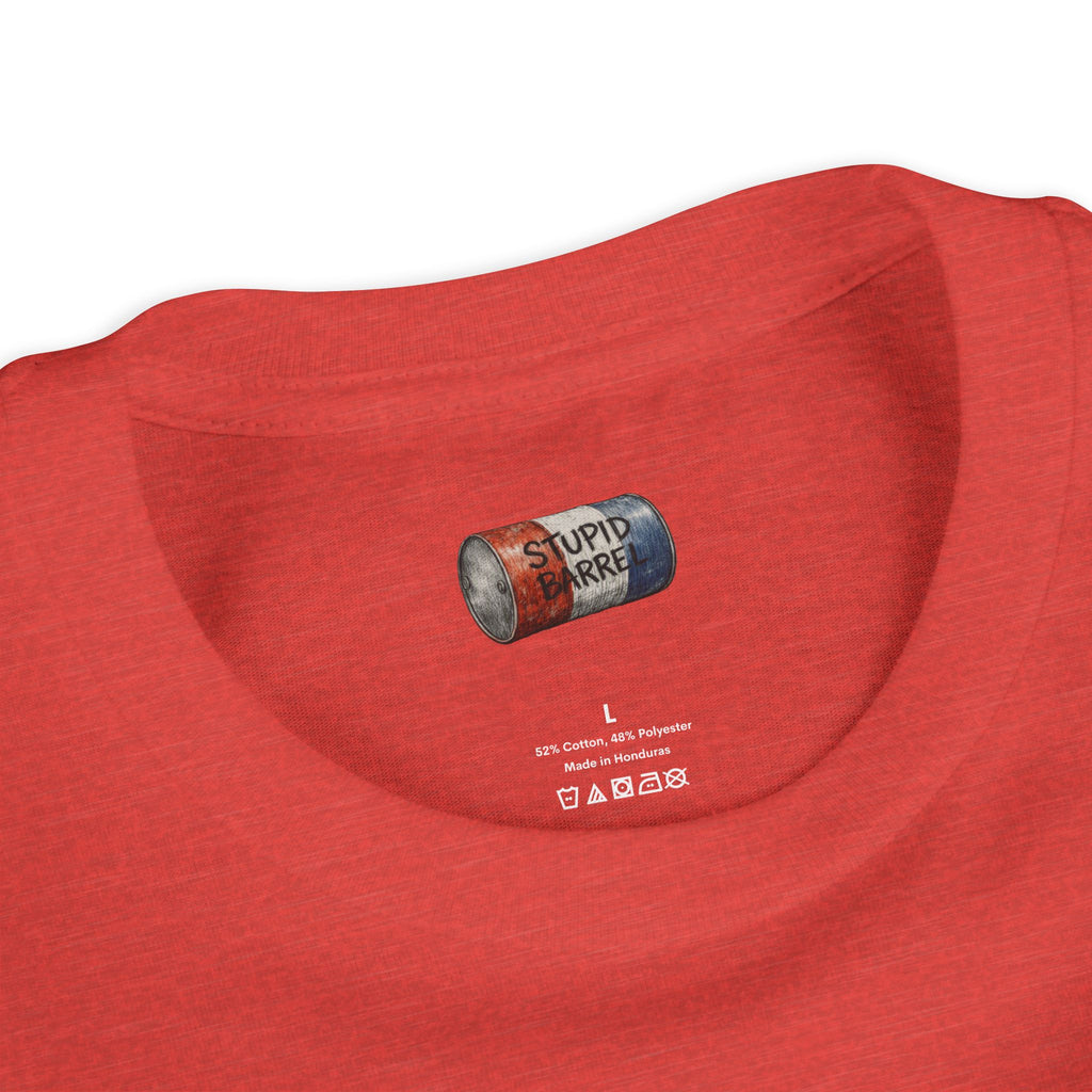 Youth Tee — Rodeo Bull Rider with Patriotic Barrel Graphic