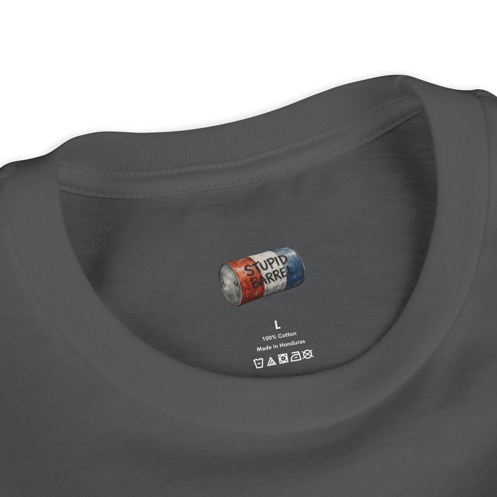 Youth Tee — Rodeo Cowgirl with Patriotic Barrel Graphic