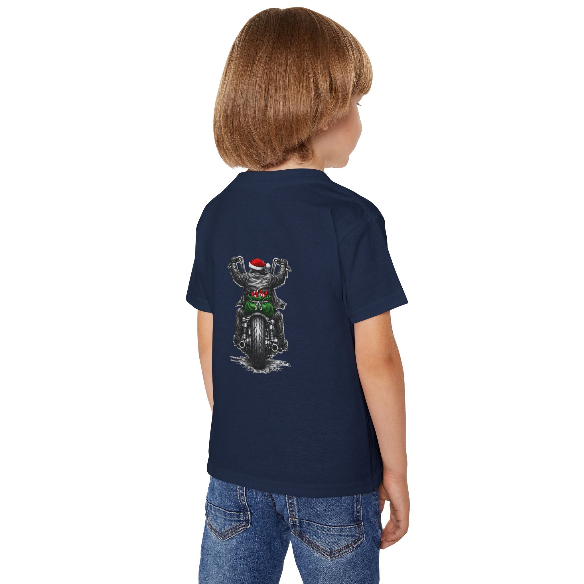 Toddler T‑Shirt — Ride Hard Santa Motorcycle Christmas Tee