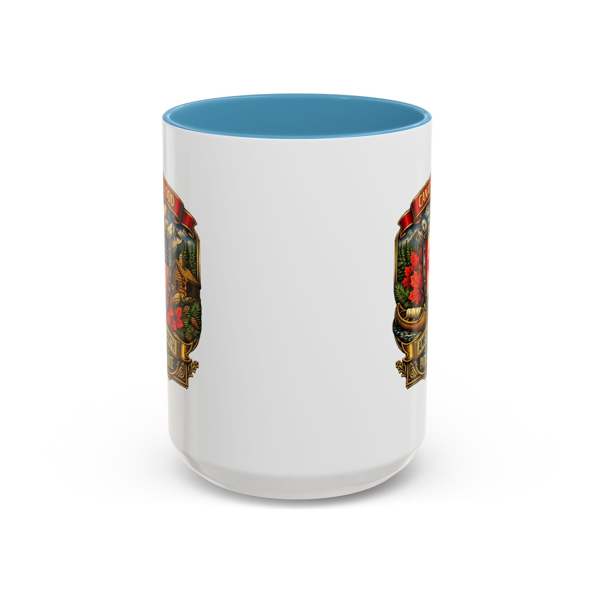 Canadian by Blood American by Birth Accent Coffee Mug — Patriot by Choice 11/15oz