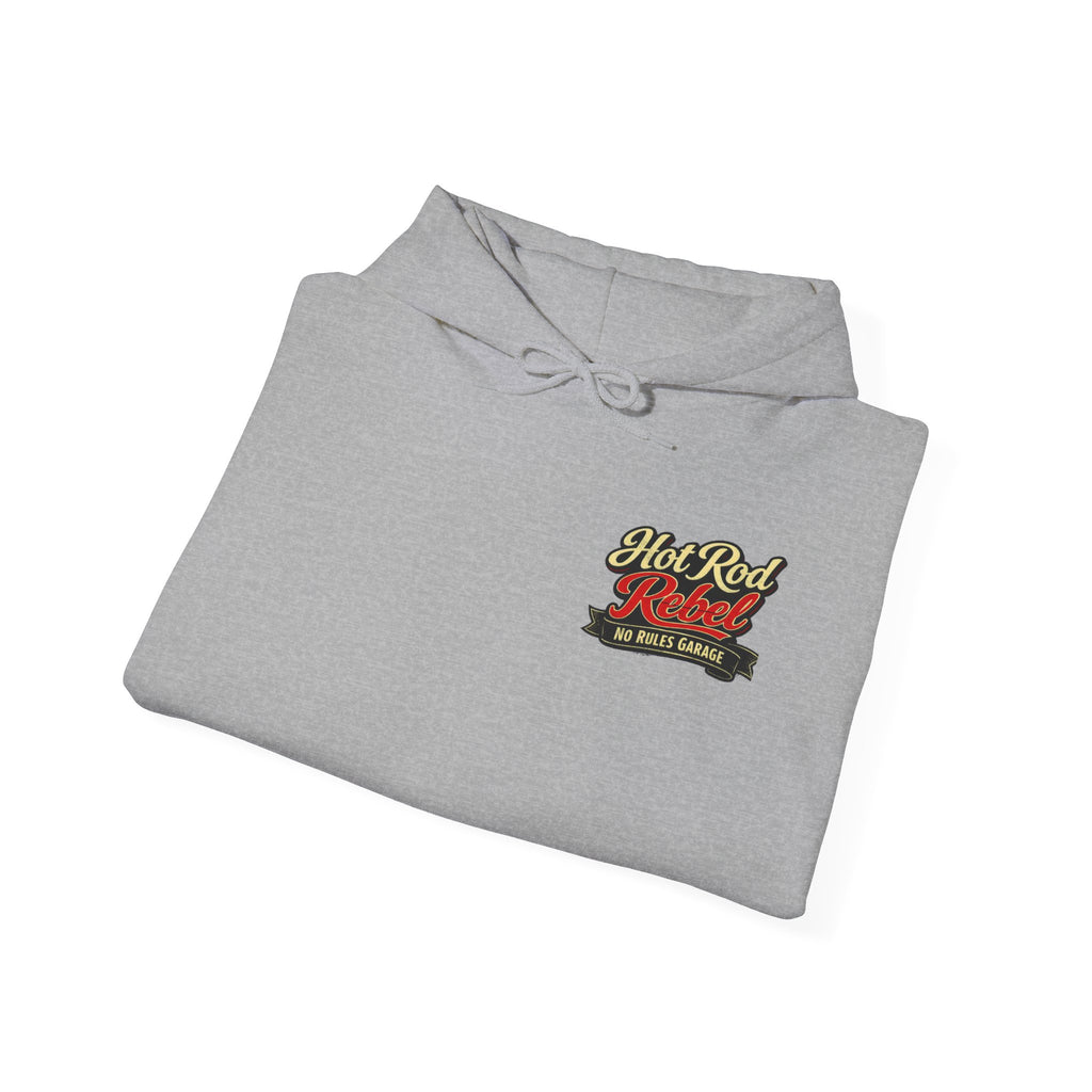 Hot Rod Hoodie — "Hot Rod Fuel" Vintage Car Racing Pullover
