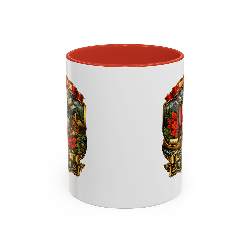 Canadian/American Pride Coat of Arms Accent Coffee Mug (11/15oz)