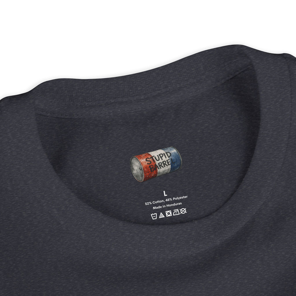 Youth Tee — Rodeo Cowgirl with Patriotic Barrel Graphic