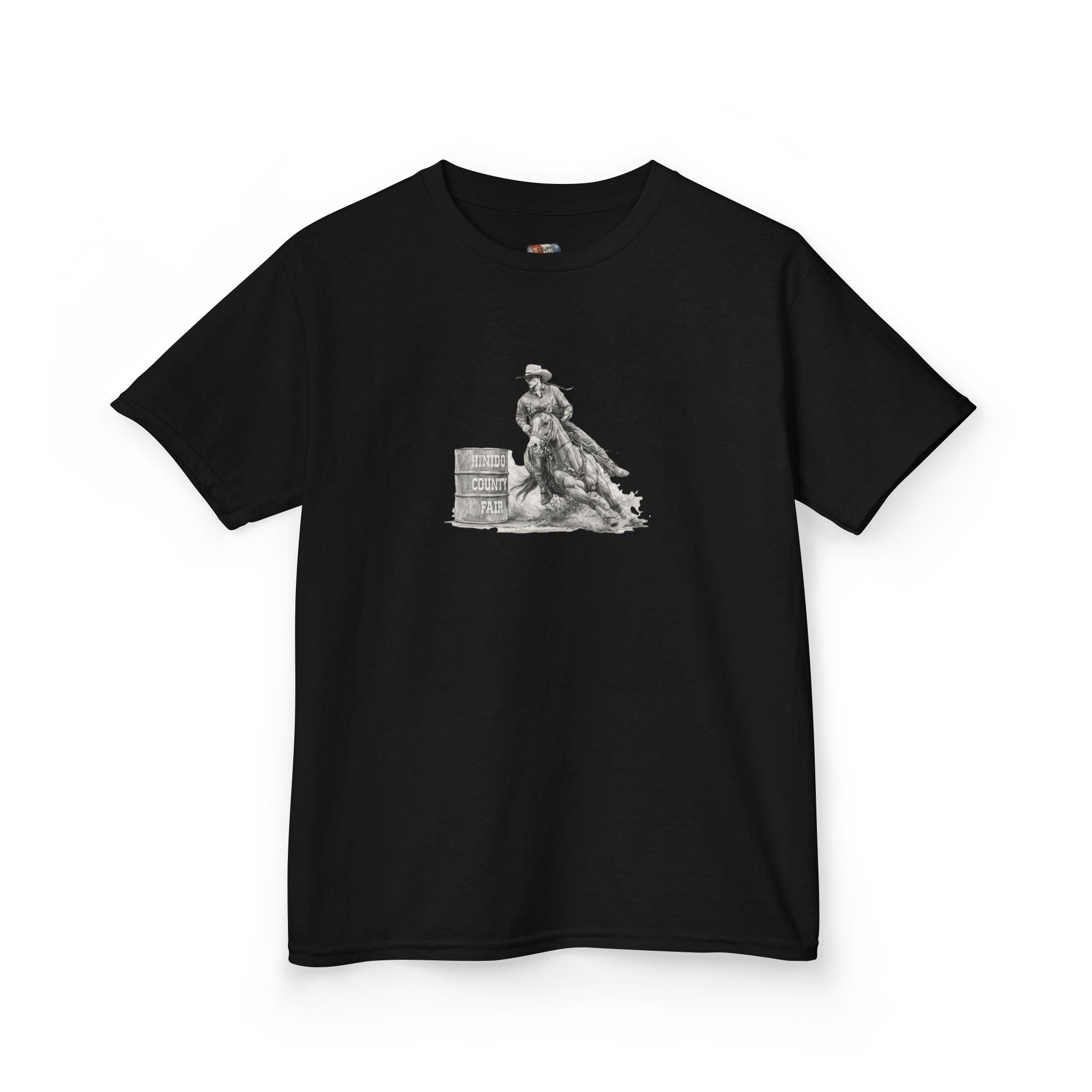 Kids T-Shirt — 'Always Keep Your Eye On the Next Barrel' Cowgirl Graphic