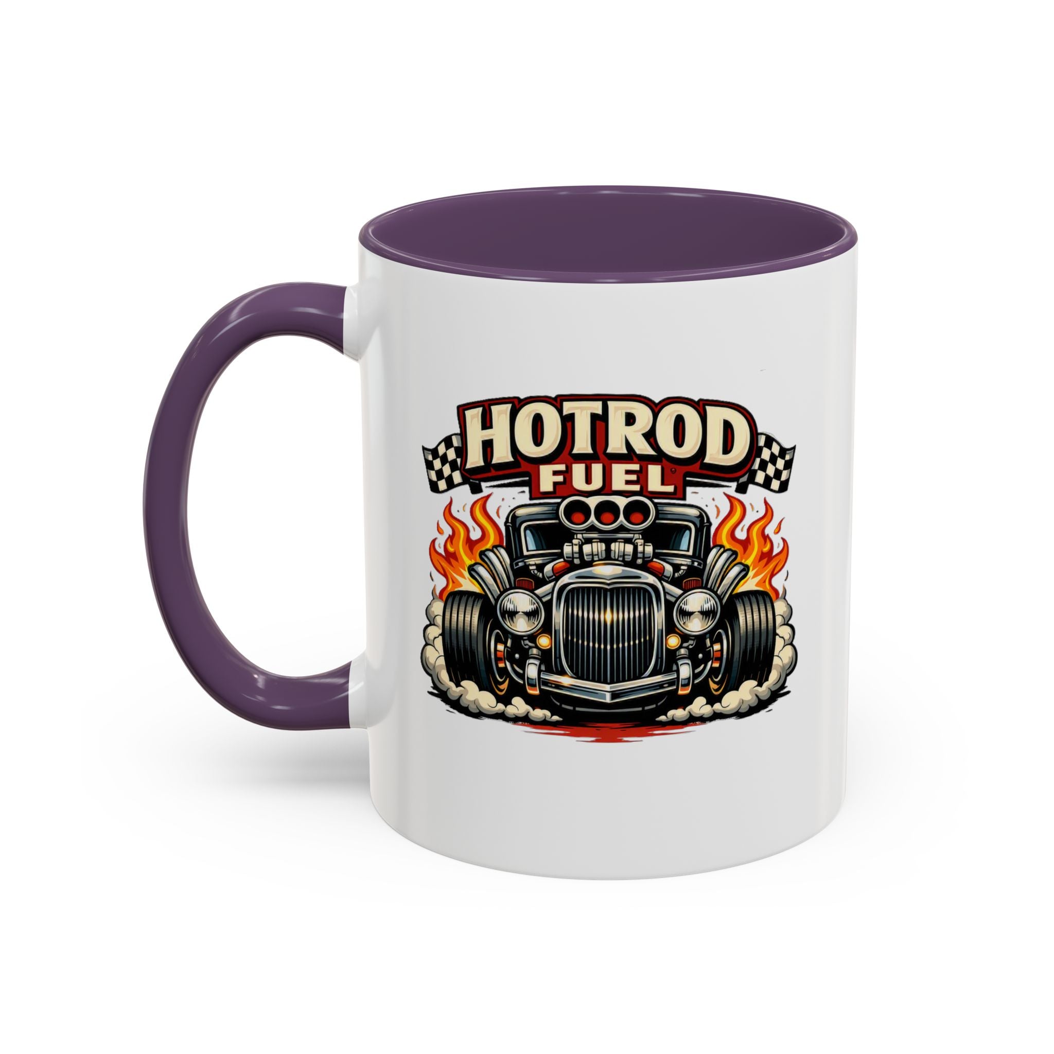 Hot Rod Fuel Coffee Mug — Vintage Muscle Car Racing Accent Mug