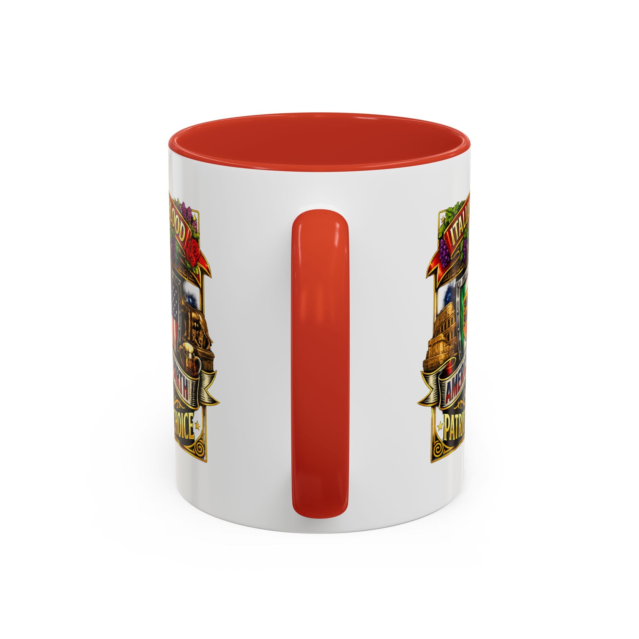 Italian by Blood American by Birth "Patriot by Choice" Accent Coffee Mug (11/15oz)