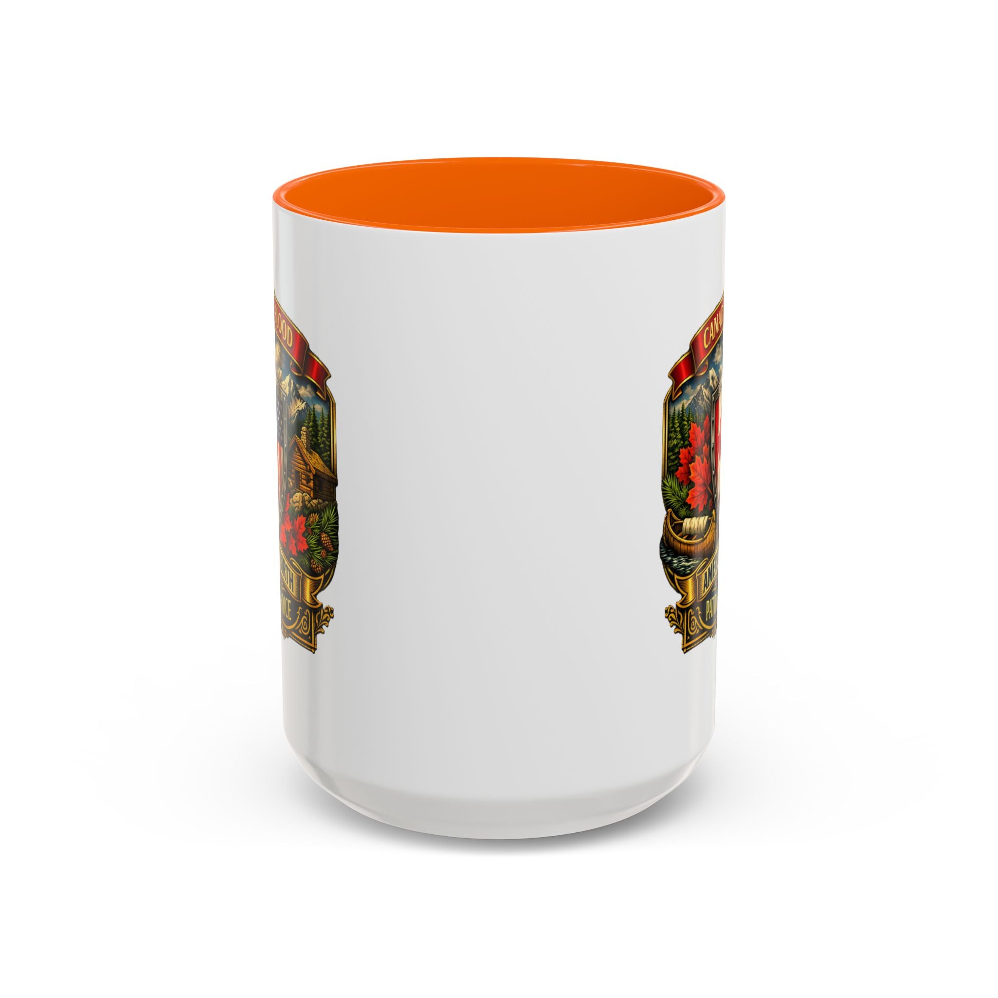Canadian by Blood American by Birth Accent Coffee Mug — Patriot by Choice 11/15oz