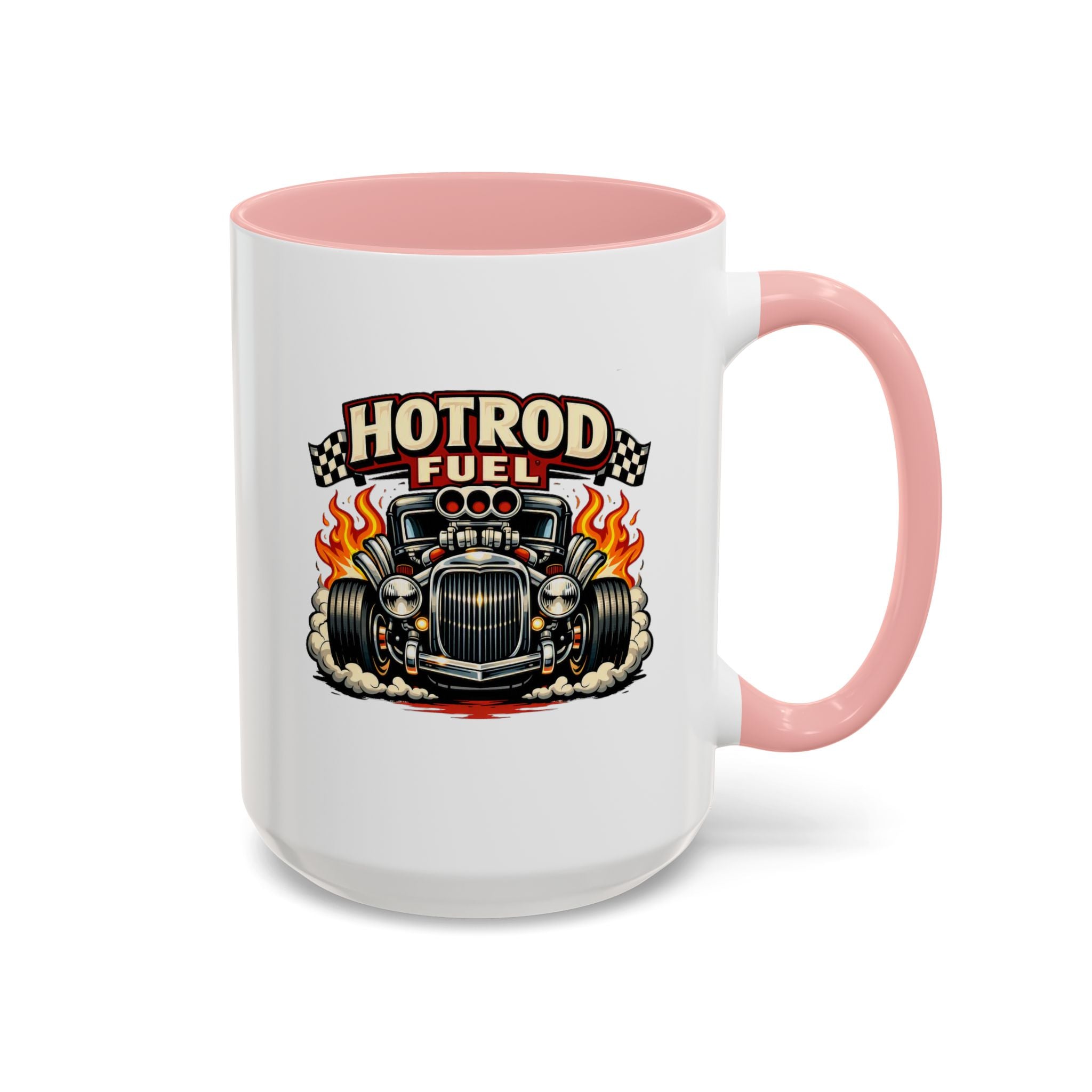 Hot Rod Fuel Coffee Mug — Vintage Muscle Car Racing Accent Mug