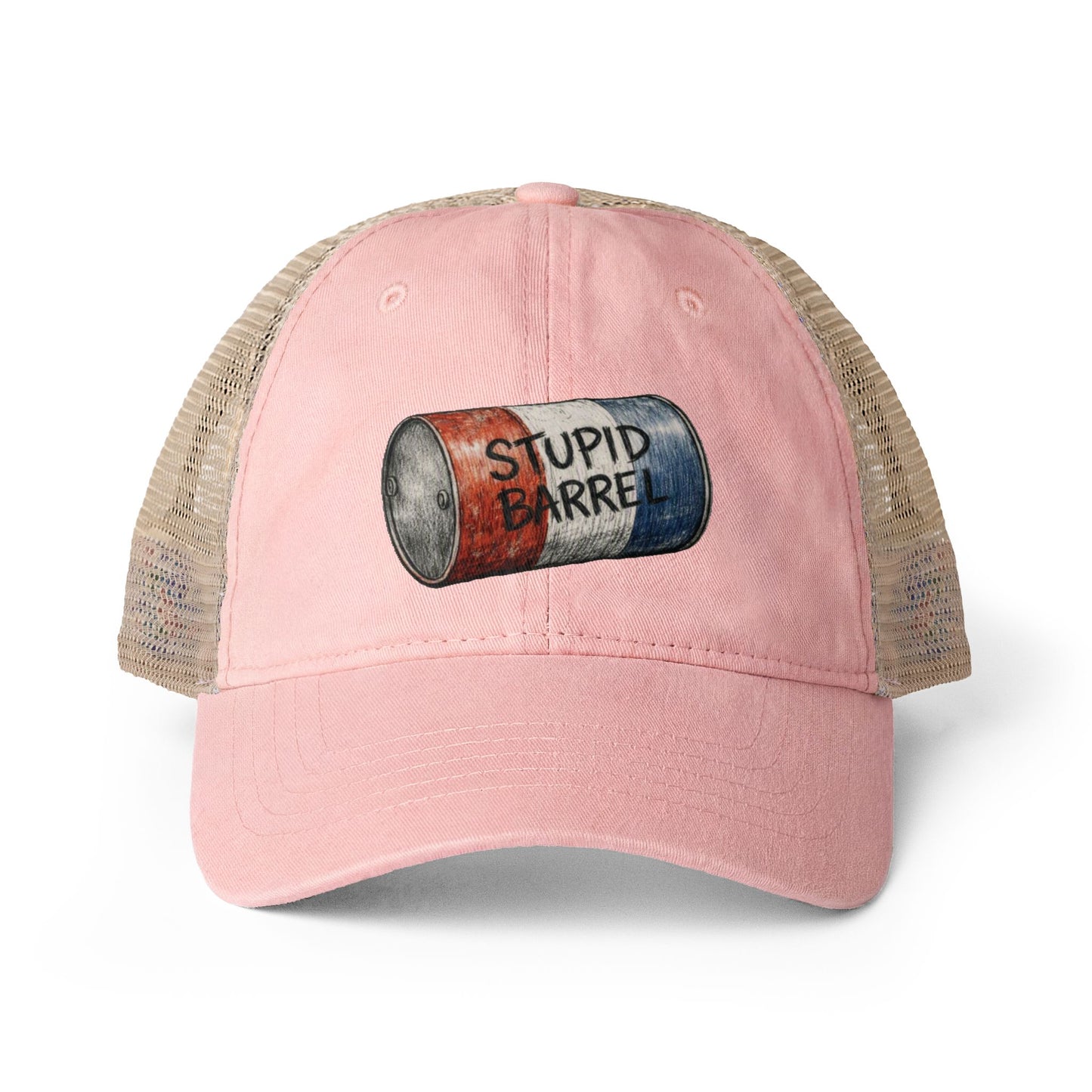 Women's "Stupid Barrel" Washed Mesh-Back Cap - One Size fits All