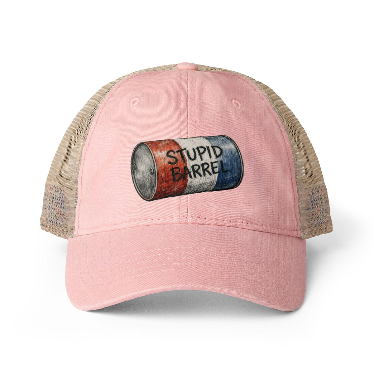 Women's "Stupid Barrel" Washed Mesh-Back Cap - One Size fits All