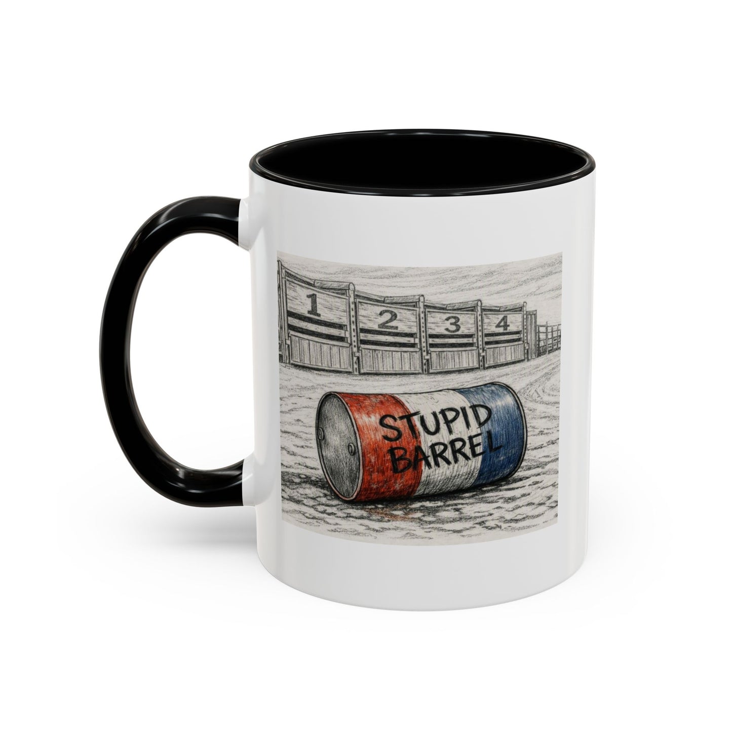 Out of the Money Barrel Racing Coffee Mug — Rodeo Cowgirl Accent Mug (11/15 oz)