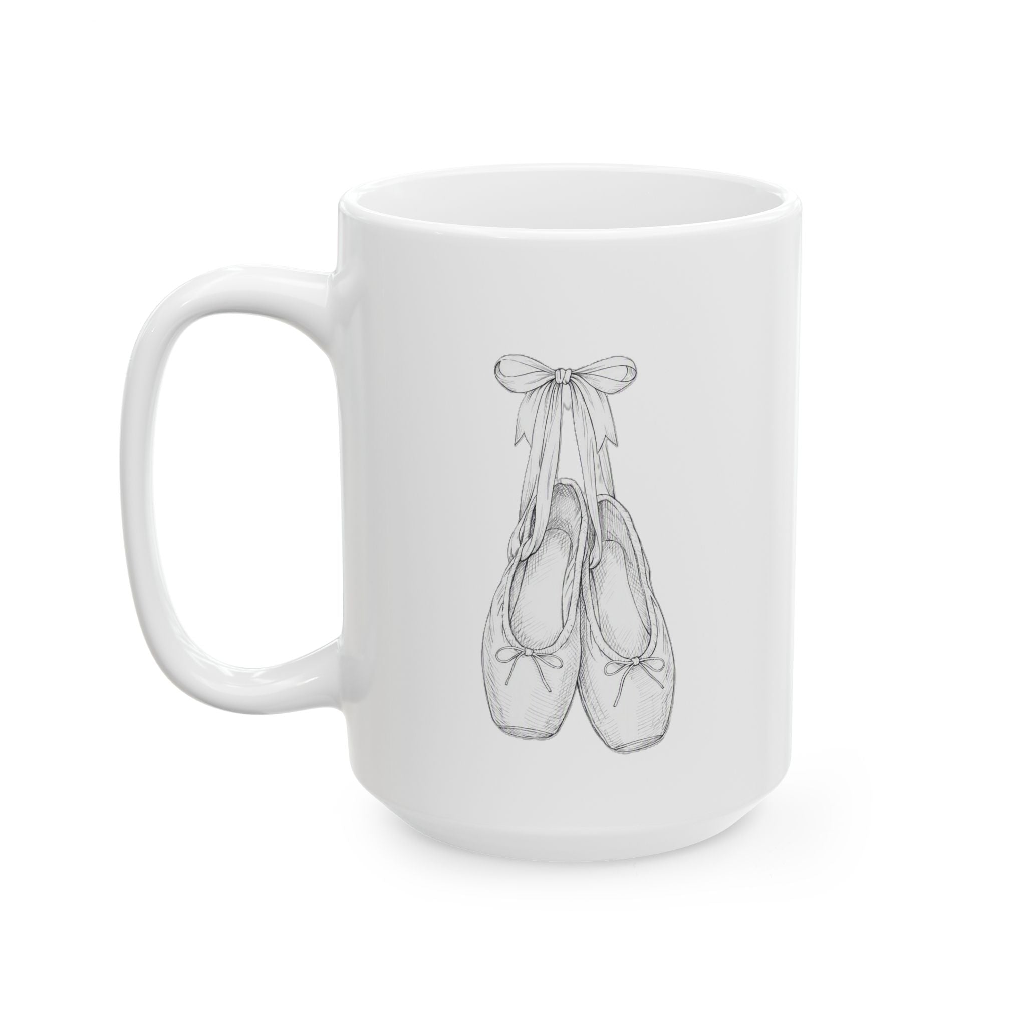 Ceramic Mug - Minimal Outline Romantic Coffee Mug (11oz & 15oz)