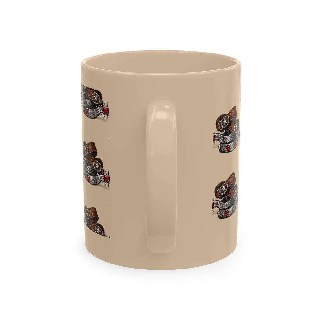 Cowgirl Spur Designed Ceramic Mug — Coffee Cup 11oz