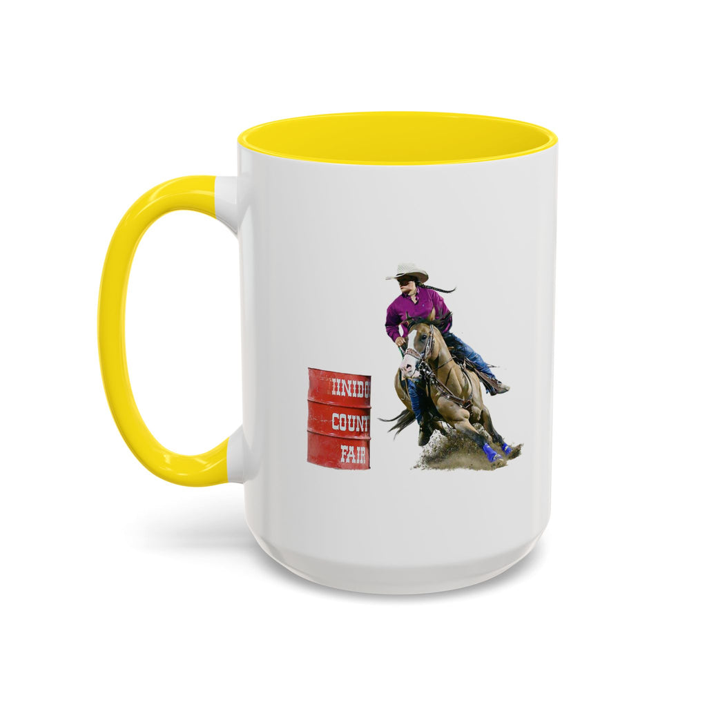 Barrel Racing Dreams Coffee Mug — "Small Town Girl, Big Buckle Dreams" Accent Mug