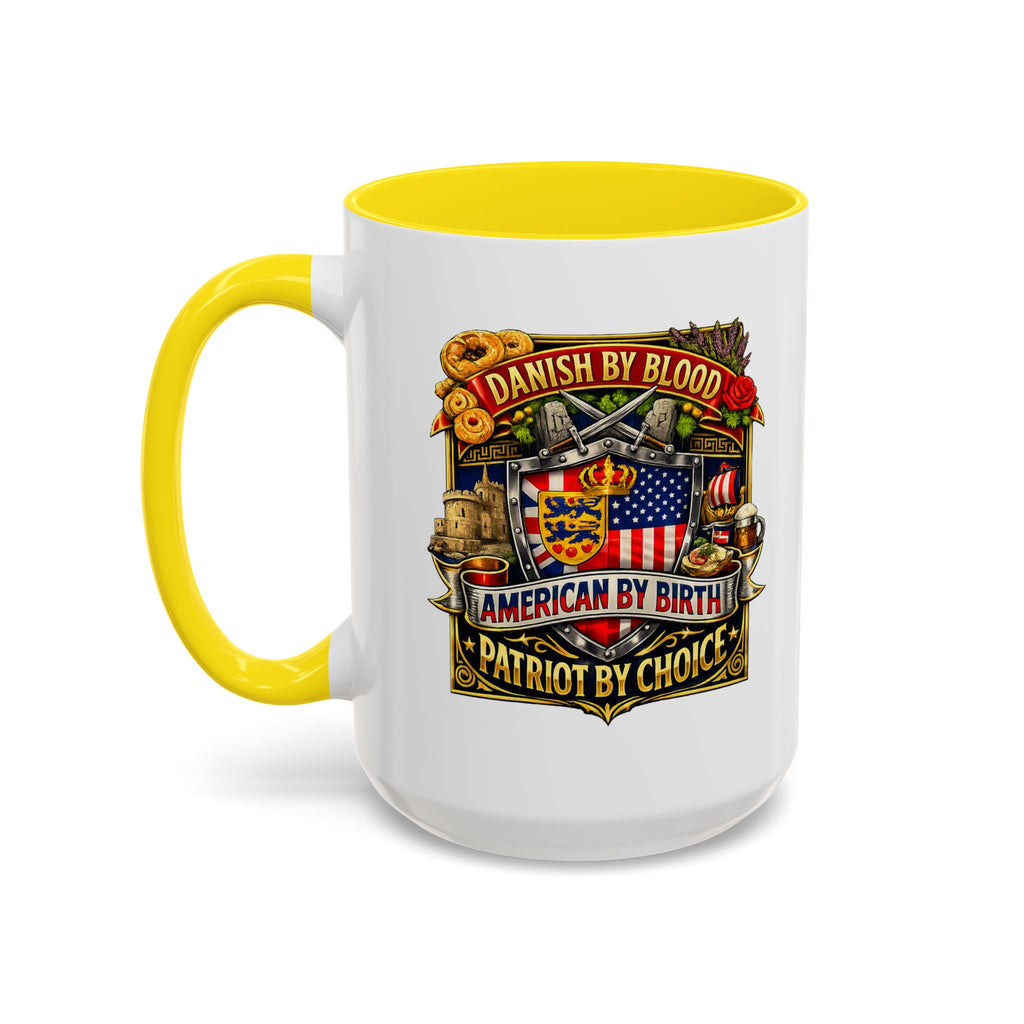 Danish/American Pride Danish by Blood, American by Birth Accent Coffee Mug (11/15oz)