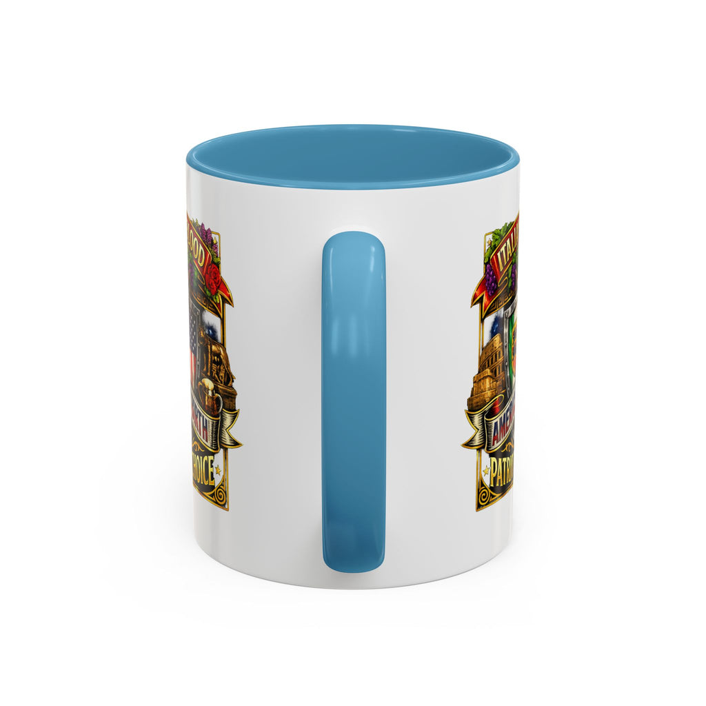 Italian by Blood American by Birth "Patriot by Choice" Accent Coffee Mug (11/15oz)