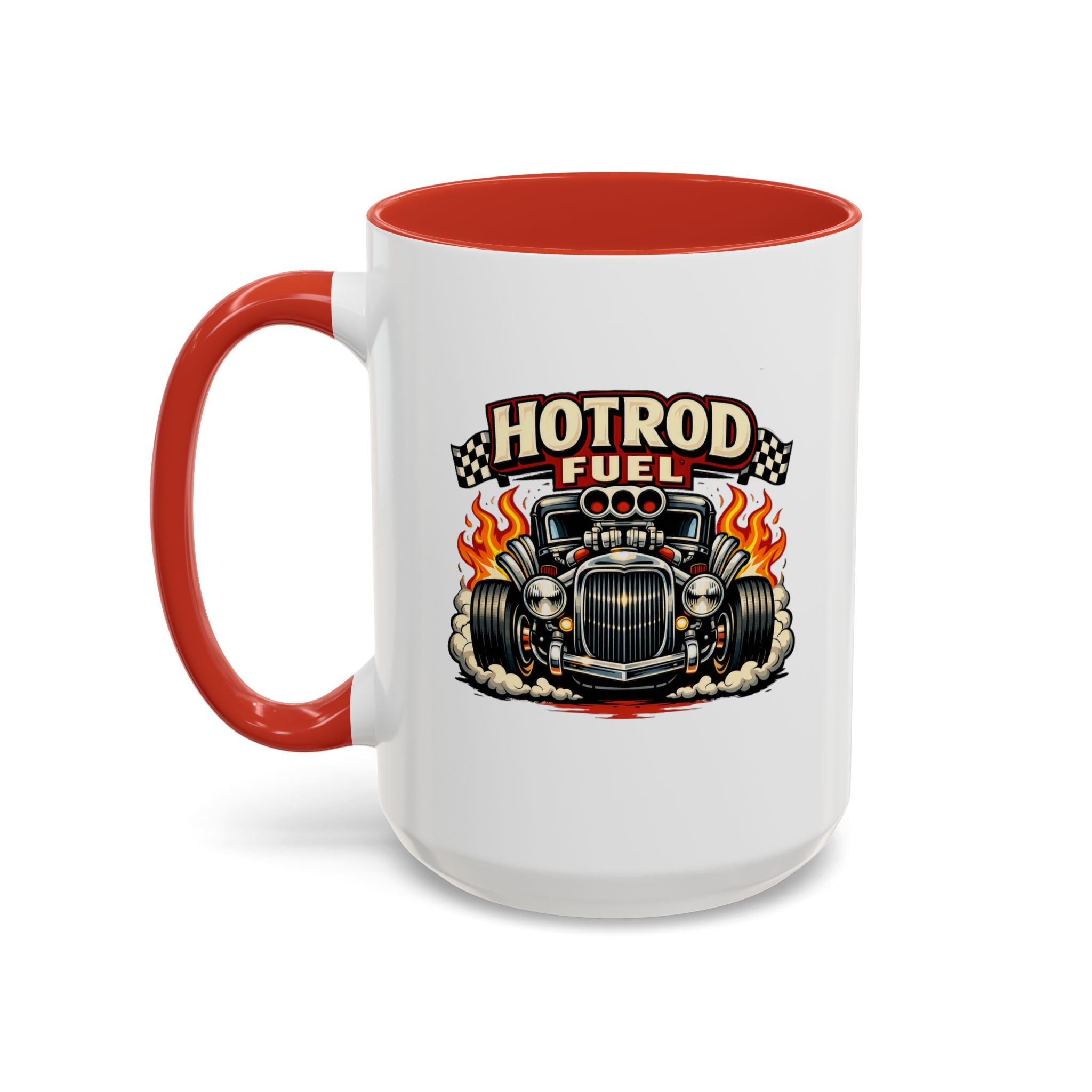 Hot Rod Fuel Coffee Mug — Vintage Muscle Car Racing Accent Mug