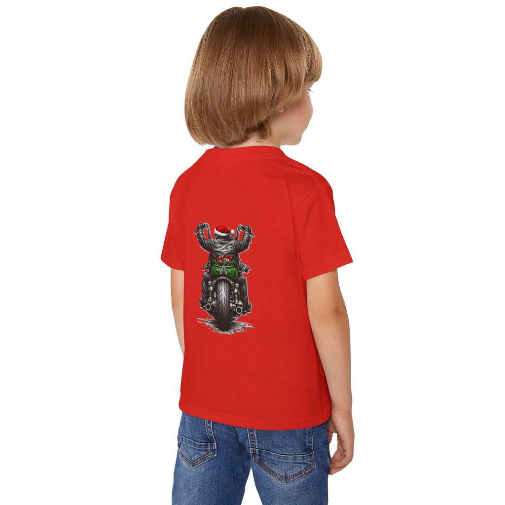 Toddler T‑Shirt — Ride Hard Santa Motorcycle Christmas Tee