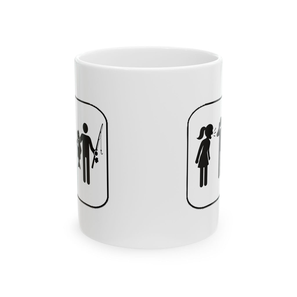 Fishing Couple Ceramic Mug – Cute Outdoorsy Coffee Cup (11oz/15oz)