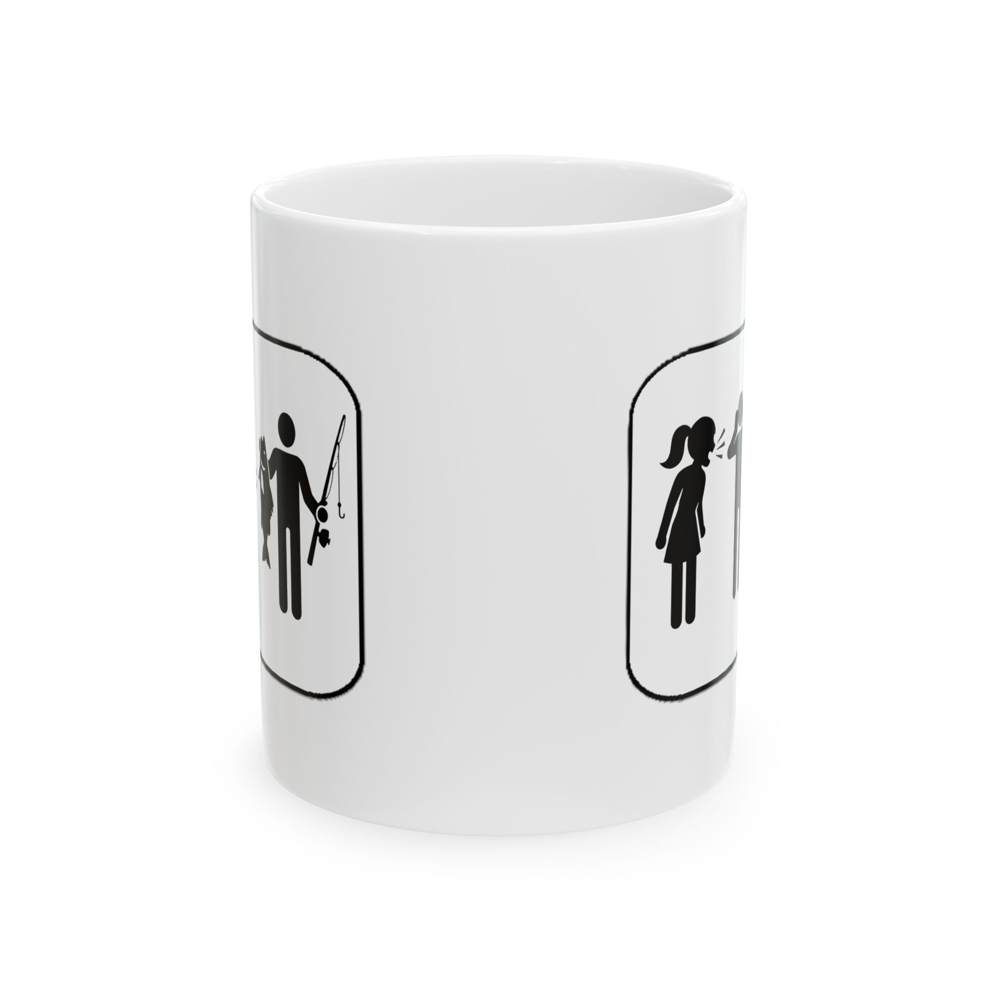 Fishing Couple Ceramic Mug – Cute Outdoorsy Coffee Cup (11oz/15oz)
