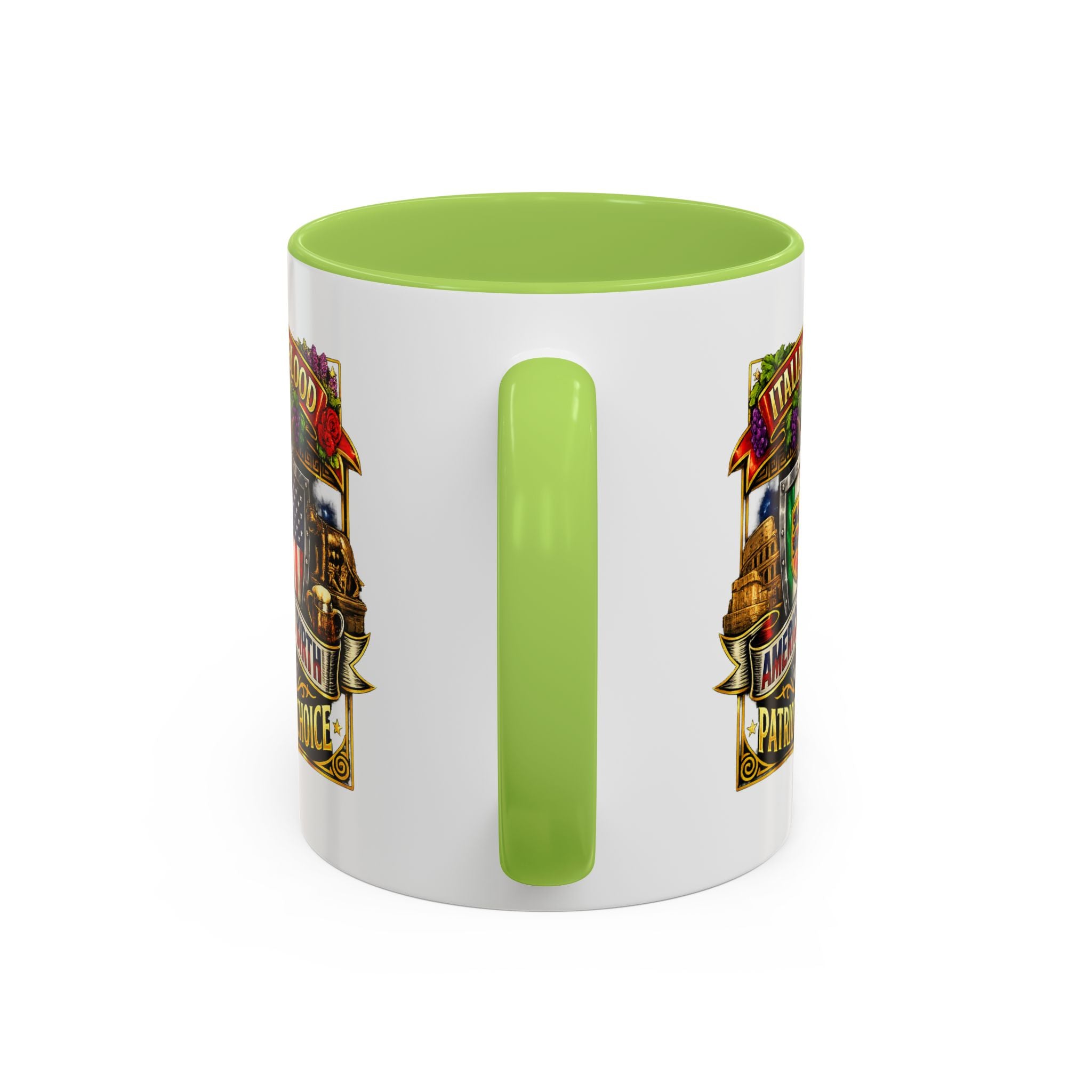 Italian by Blood American by Birth "Patriot by Choice" Accent Coffee Mug (11/15oz)